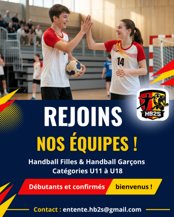 U11 à U18 - Le HB2S recrute !